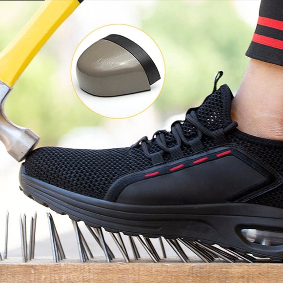 Indestructible Shoe Steel Toe Anti Skid Stab Proof Breathable Safety Sneaker - Picture 1 of 16